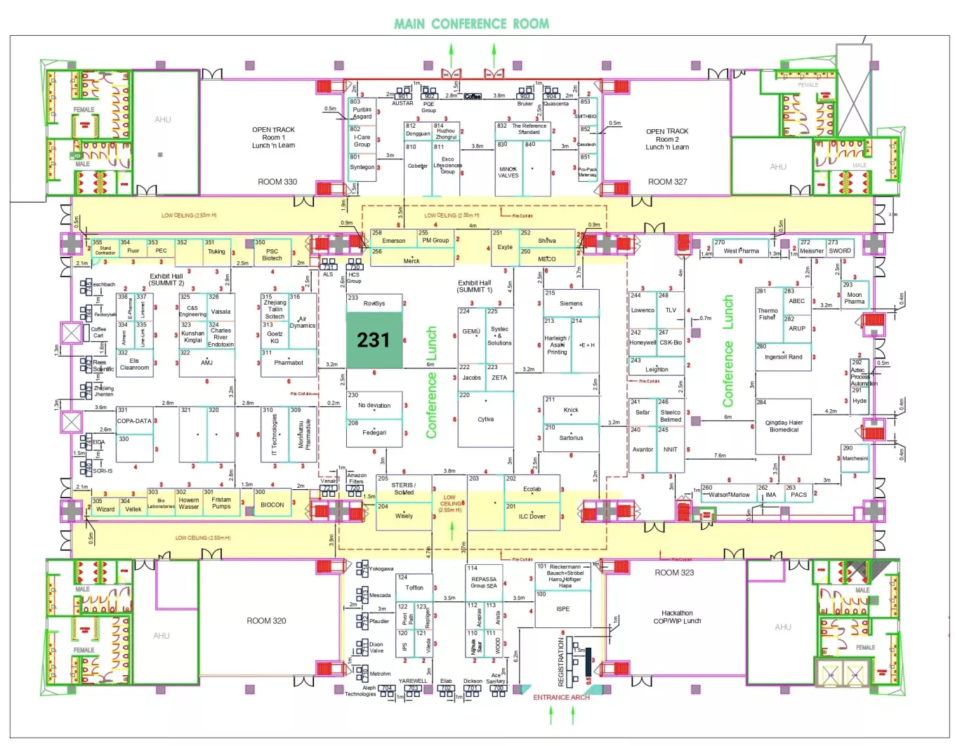 Plan du salon ISPE Singapour 2026